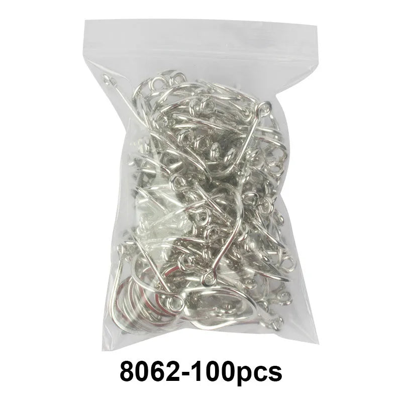 BKK8062Anti-Corrosive5xStreng Iron Plate Hooks Thened Bright Tin Round Point Sea Fishing Hooks Barbed Tuna Bulk Fish HooksRinged