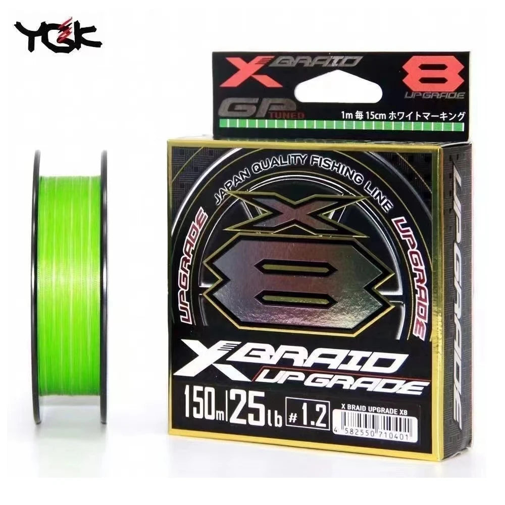 Origianl YGK X BRAID X8 Upgrade Braid Fishing Line Super Strong 8 Strands Multifilament PE Line 150M 200M Lure High Stength