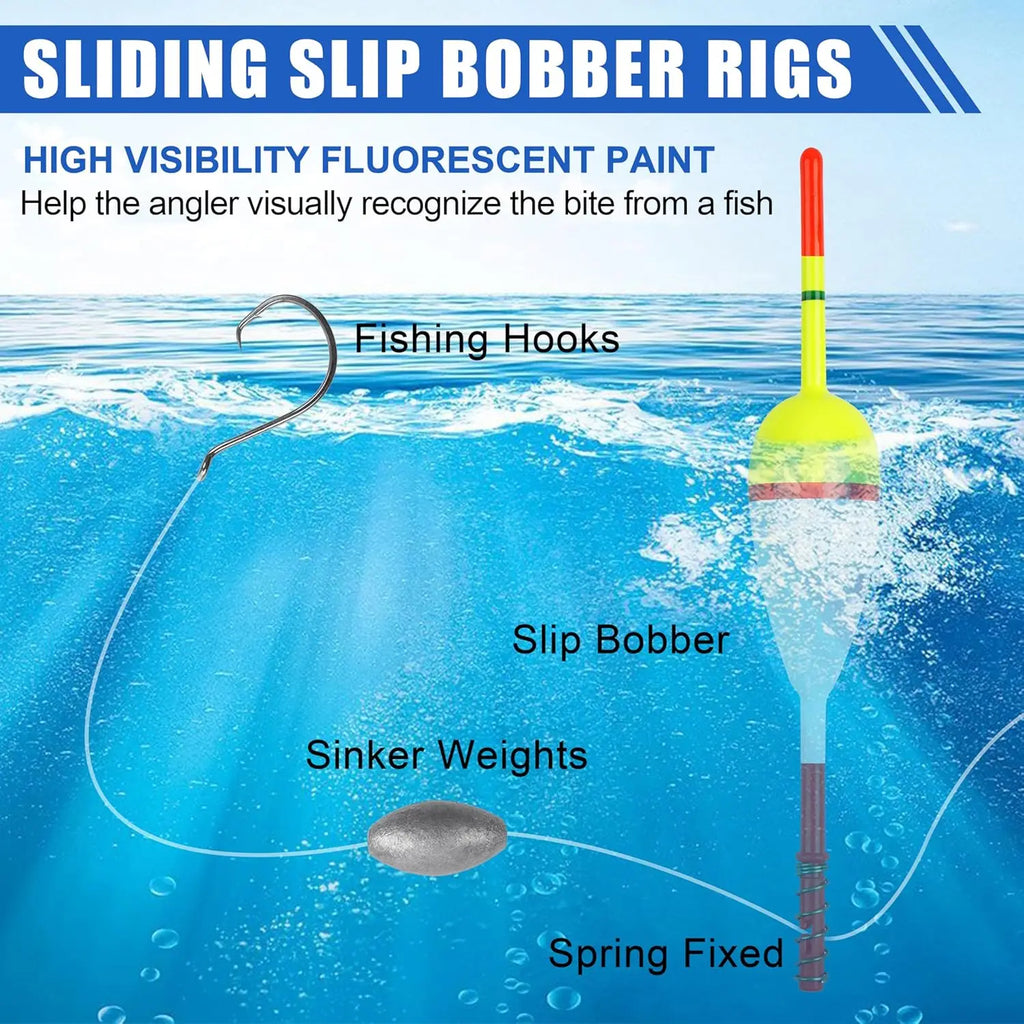 Spring Slip Bobbers Wood Fishing Floats for Crappie Catfish Trout Panfish Walleye Bass 10/20pcs