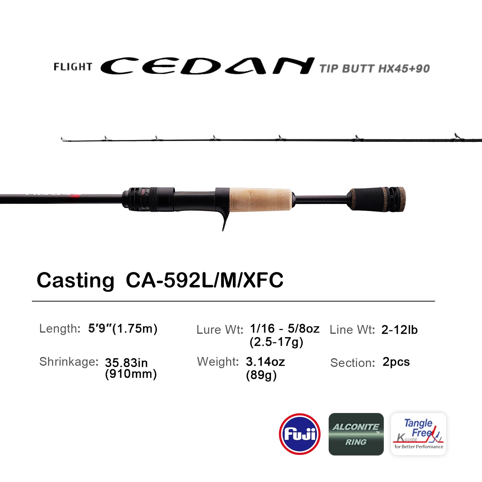 PURELURE Solid Tip Bass Rod