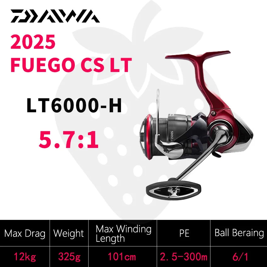 DAIWA  2025 New FUEGO CS LT Fishing Reel Spinning Reel 5.3/5.7/6.2:1 175-325g Max Drag 12kg