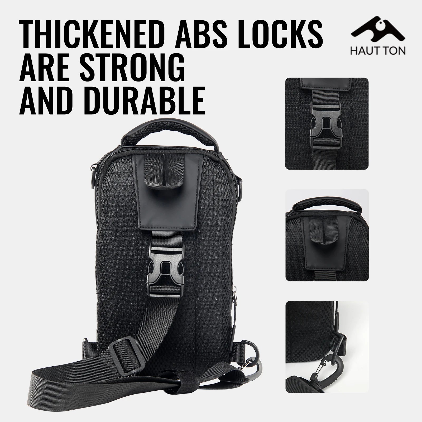 HAUT TON Multifunctional Fishing Tackle Backpack With Rod Large Capacity Black Holders Camping Hiking Outdoor Shoulder Chest Bag