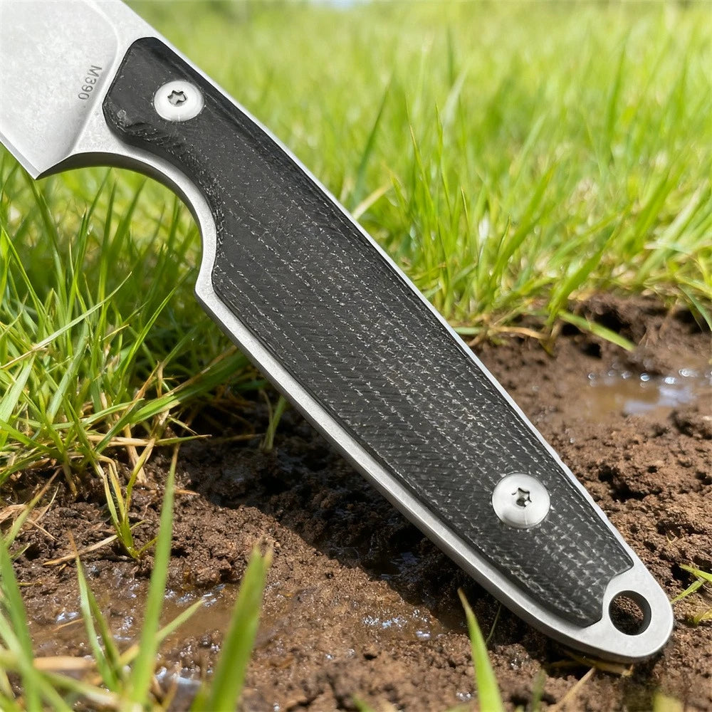 RMJ Fixed Blade Knife Micarta Mountain Climbing Trekking Barbecue Hunting Fishing Portable Self Defense Essential Equipment Tool