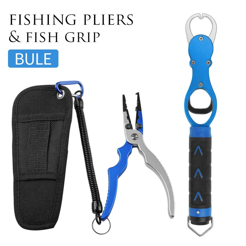 LINNHUE Best Aluminum Alloy Fishing Pliers Grip Fishing Tackle Hook Recover Cutter Line Split Ring Fishing Tool Accessories