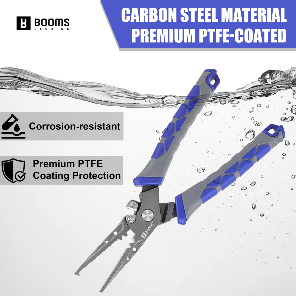 Booms Fishing XW15 Carbon Steel Fishing Plier Multifunctional Braid line Cutters Crimper Hook Remover Pliers Set Tackle Tools