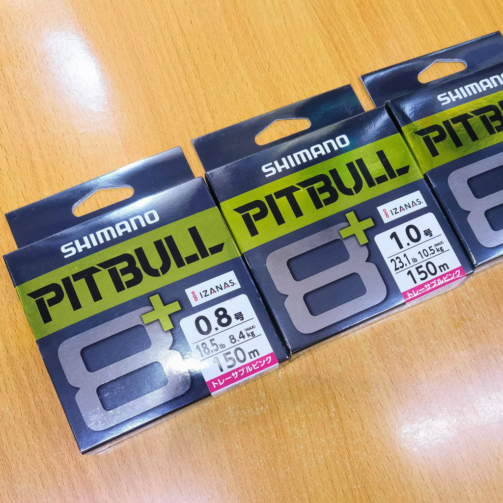 Original SHIMANO PITBULL 150M 200M X8 Pink PE Braided wire strands Fishing line Made in Japan High Strength and Soft
