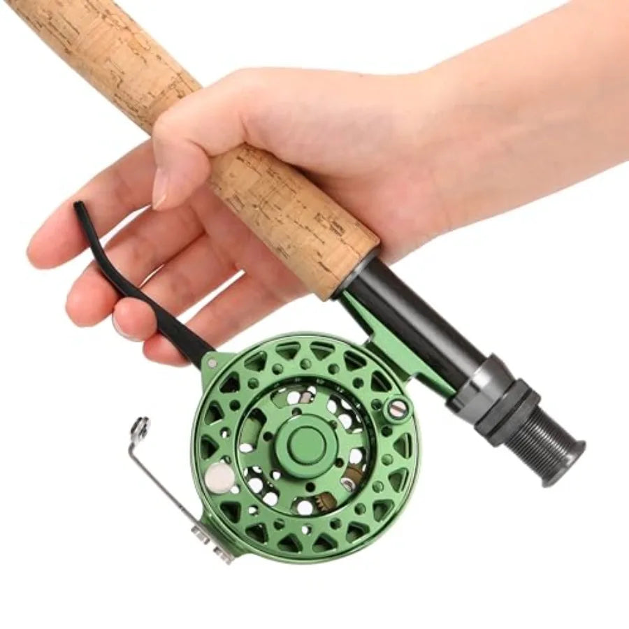 SemiAutomatic Fly Fishing Reel CNC Machined Aluminum Quick Line Retrieval Adjustable Drag Quick Spool Removal Freshwater Lake S