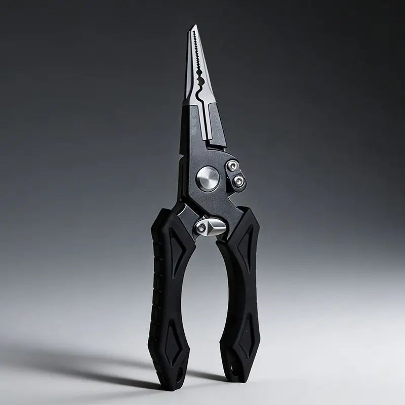 Aluminum Alloy Self-Locking Lure Fishing Pliers Saltwater Freshwater Fishing Hook Remover Braid Line Cutter Split Ring Opener