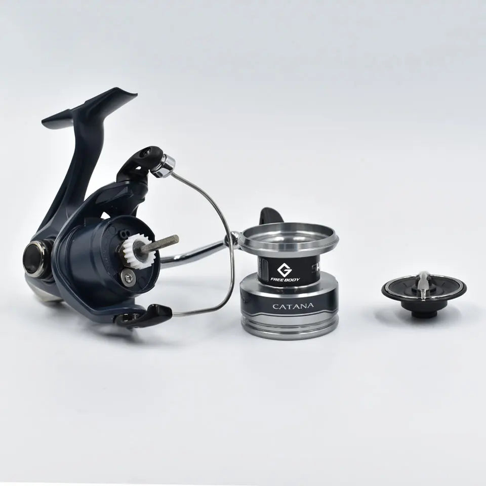 SHIMANO CATANA Spinning Fishing Reel 3+1BB Metal Spool G-Free Body and Propulsion Line Management System