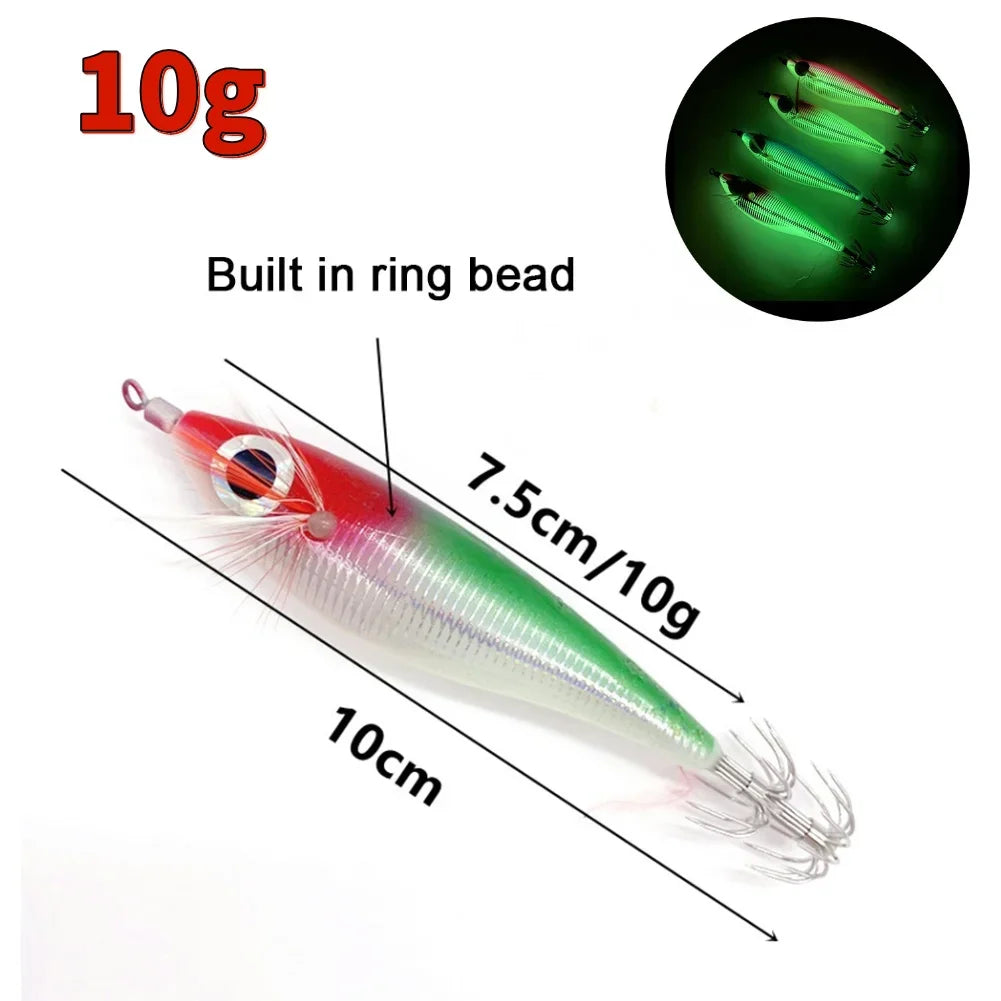 Glowing Squid Jig Lure