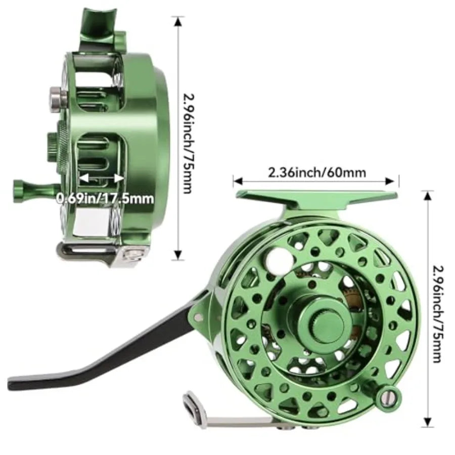 SemiAutomatic Fly Fishing Reel CNC Machined Aluminum Quick Line Retrieval Adjustable Drag Quick Spool Removal Freshwater Lake S