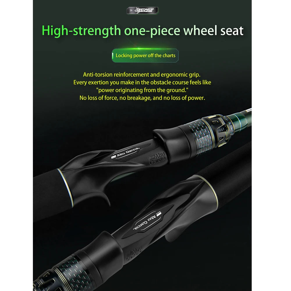 ABU Garcia Original New Beast Casting Fishing Rod 2.29/2.43M Power H/XH/XXH Fuji O Ring Extended EVA Split Handle