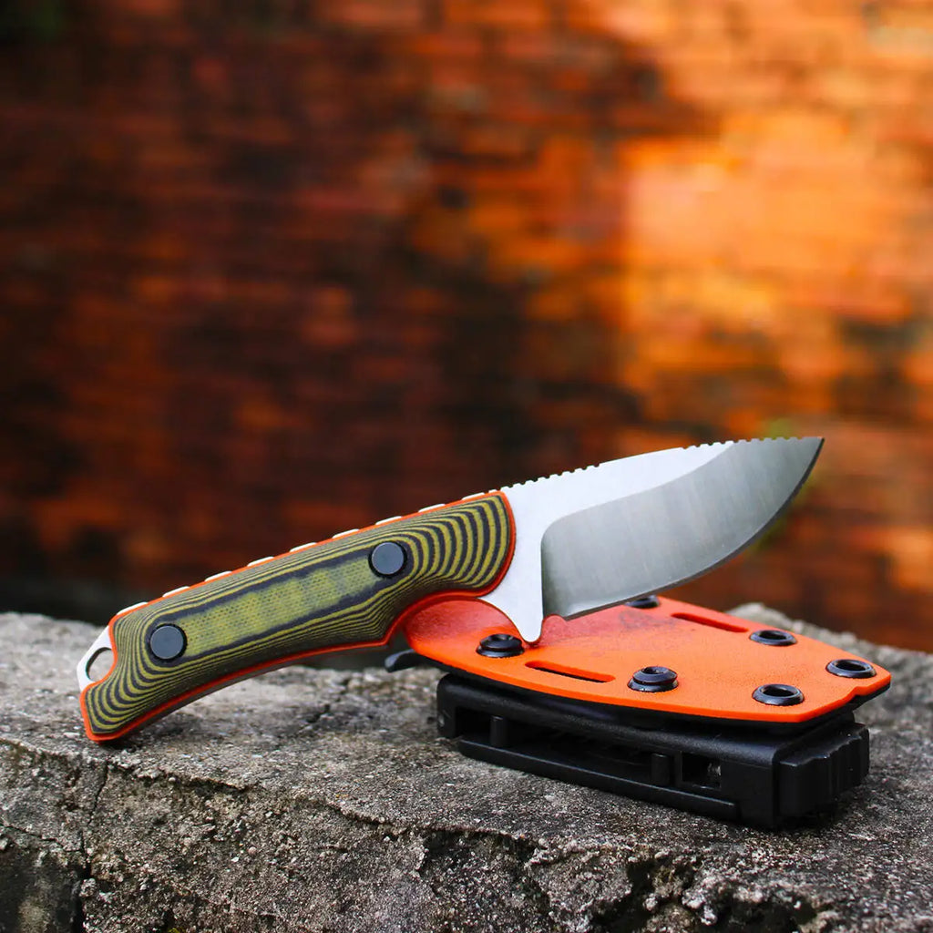 Outdoor Knife Tactical Hunting Knife G10 Handle Outdoor Self Defense Camping Hiking Survival Straight Knife with K Sheath