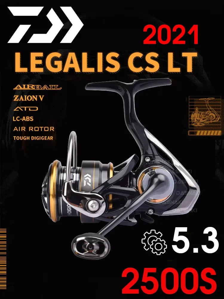 2021 DAIWA LEGALIS CS LT Fishing reel 2000/2500/3000C/4000C Light body 6+1BB LC-ABS Metail Spool 5-12KG Power Ultraleve185g-325g