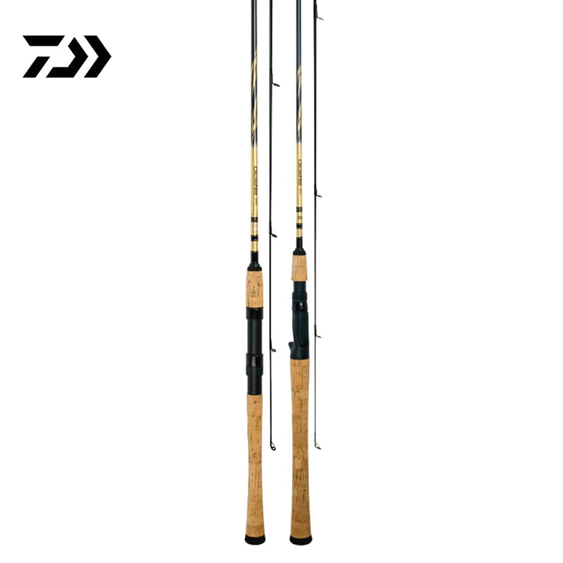 DAIWA CROSSFIRE CS Carbon Fiber Fishing Rod 2-Piece Spinning/Casting Rod for Freshwater & Light Saltwater Bass Trout