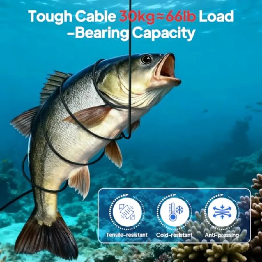 Underwater Fishing Camera Fishing Camera with Infrared Night Vision Light 4.3" IPS Portable Fish Finder with 65ft Cable Upgrade