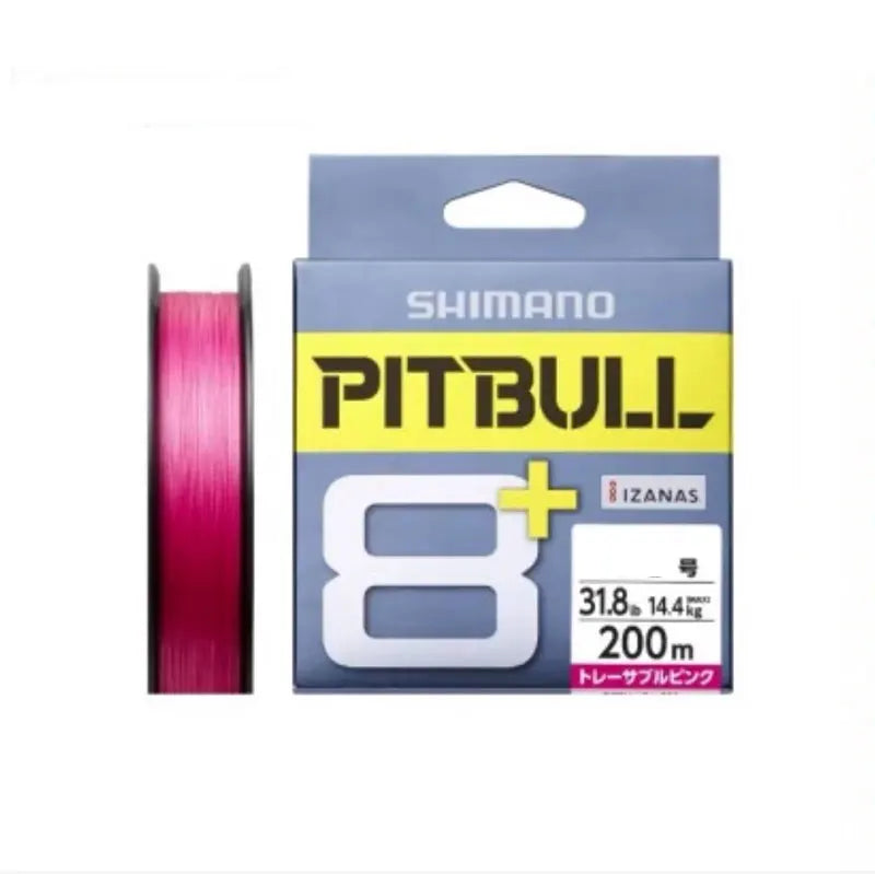 Original SHIMANO PITBULL 150M 200M X8 Pink PE Braided wire strands Fishing line Made in Japan High Strength and Soft