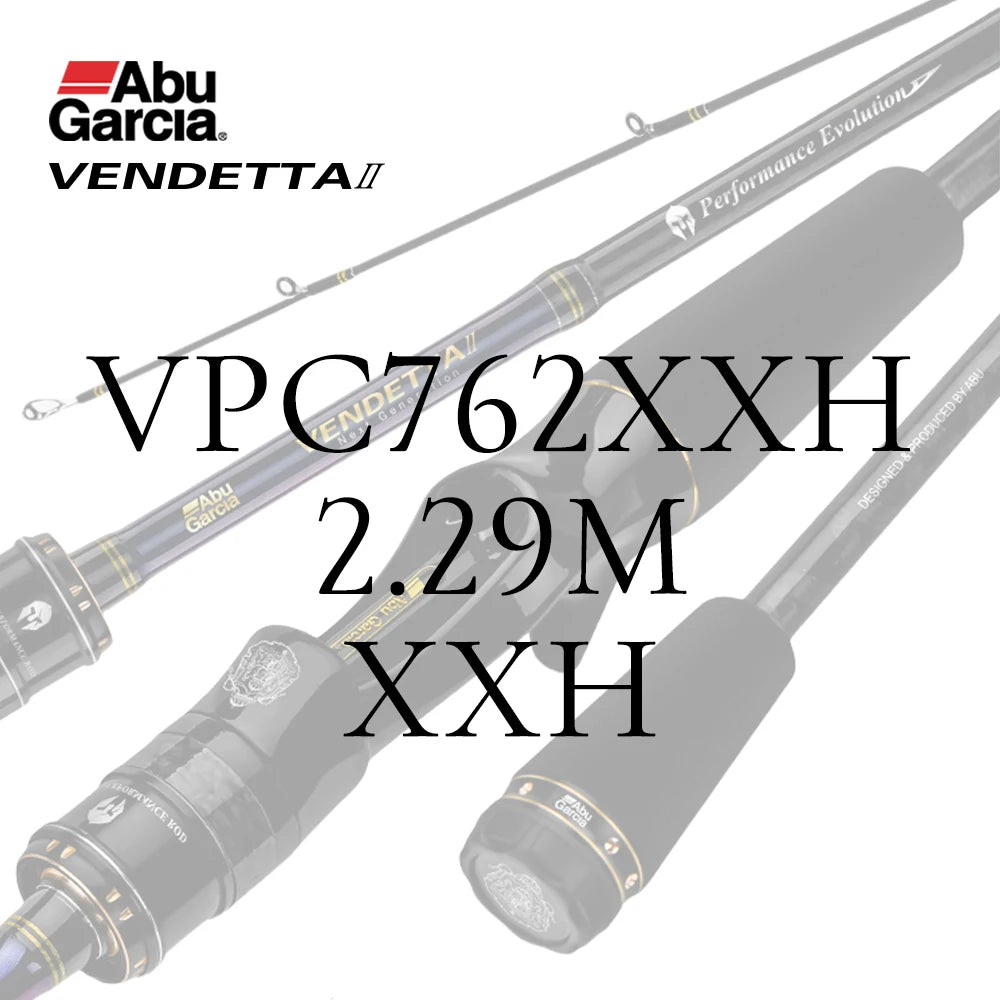 ABU Garcia Original VENDETTA Ⅱ Spining/Casting 2 Sections Lightweight/High Sensitivity Fishing Rod 1.98m-2.43m Fuji O-Guide Ring