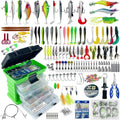 Comprehensive Fishing Lures Kit with Tackle Box for Freshwater and Saltwater Fishing: Includes Crankbaits Minnows Spinnerbaits