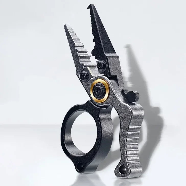 TRALOW Multifunctional Mini Pliers Scissors Aluminum Strap Locking Line Cutter Hook Disassembly Open Loop Portable Fishing Tool