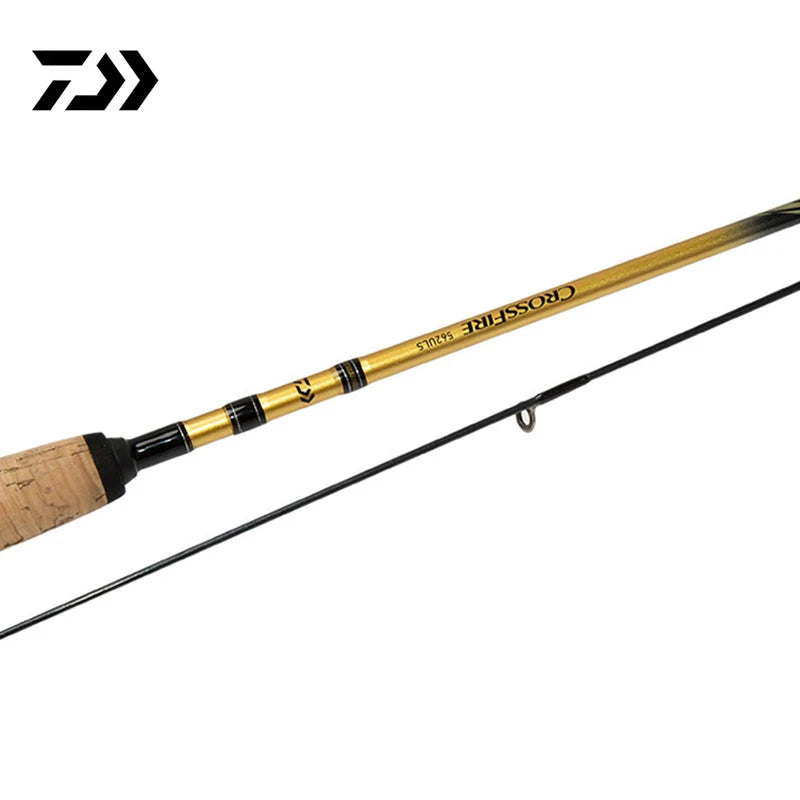 DAIWA CROSSFIRE CS Carbon Fiber Fishing Rod 2-Piece Spinning/Casting Rod for Freshwater & Light Saltwater Bass Trout