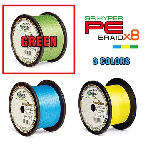 Saltwater Fishing POWER Pr0 braided PE Fishing Line 8 Slisk line Pro Super  Power USA 1500 yds PE 8 braided Fishing Line