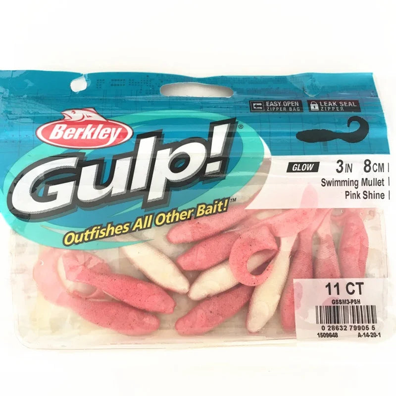 Berkley GULP Live Energy Soft Bait Tail Worm Minnow Tadpole Squid Larva Agive Simp Sandworm for Sea Fiing