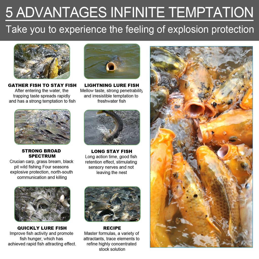 Fish Bait Attractant for Reservoirs Portable Fishing Lure Fish Attracting Agent Easy-to-Use Fishing Additive