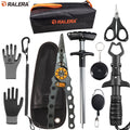 9 fishing tools, aluminum alloy fish pliers with tungsten steel blades, can cut 8 types of strong fishing lines,Perfect fishing