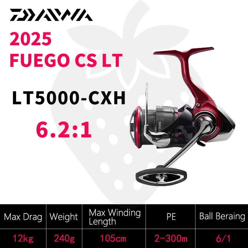 DAIWA  2025 New FUEGO CS LT Fishing Reel Spinning Reel 5.3/5.7/6.2:1 175-325g Max Drag 12kg