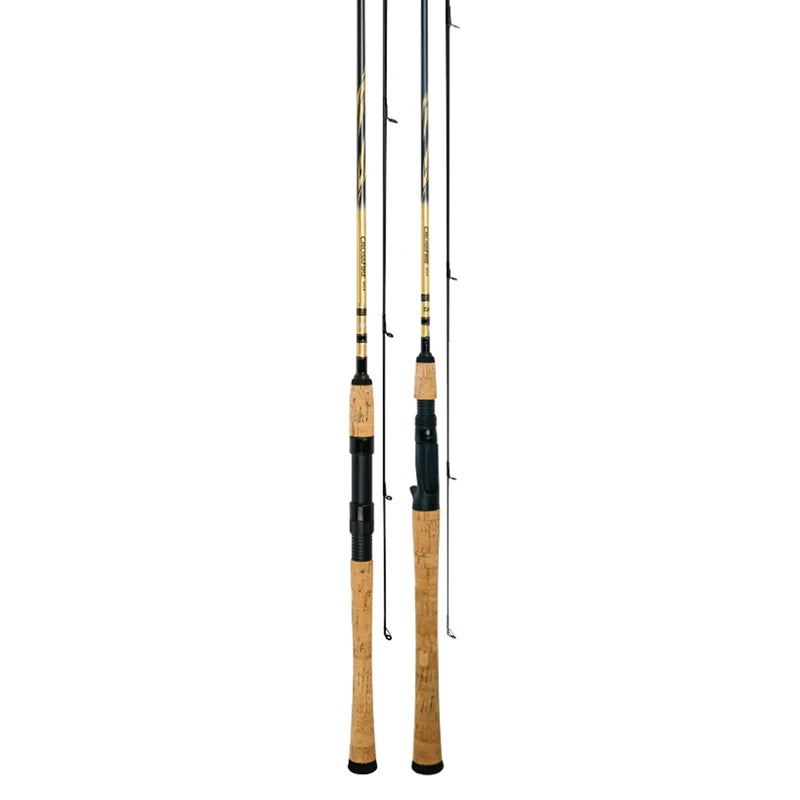 DAIWA CROSSFIRE CS Carbon Fiber Fishing Rod 2-Piece Spinning/Casting Rod for Freshwater & Light Saltwater Bass Trout