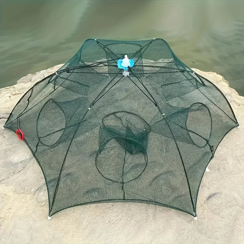 1Pc Six-hole Hexagonal Portable Fishing Net Fishing Device-durable Fishing Tool for Lobster