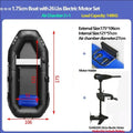 Multi-size Inflatable Boat with Electric Propeller Set for River Lakes Kayaking Drifting Fishing Boat with Air Deck Bottom Canoe