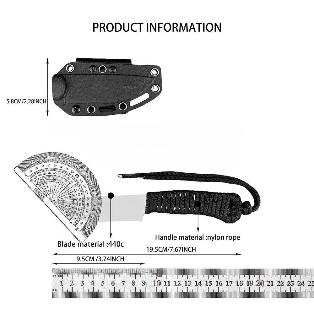High Hardness Mountain Adventure Survival Portable Knives Outdoor Camping Fishing Utility Straight Knife EDC Tools Fruit Knives