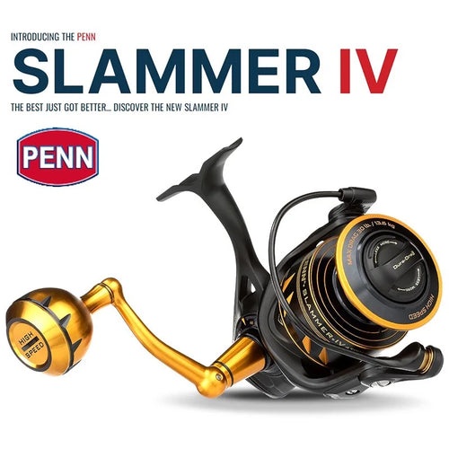 100% Original PENN SLAMMER IV 3500-10500 Saltwater Spinning Sea Fishing Reels