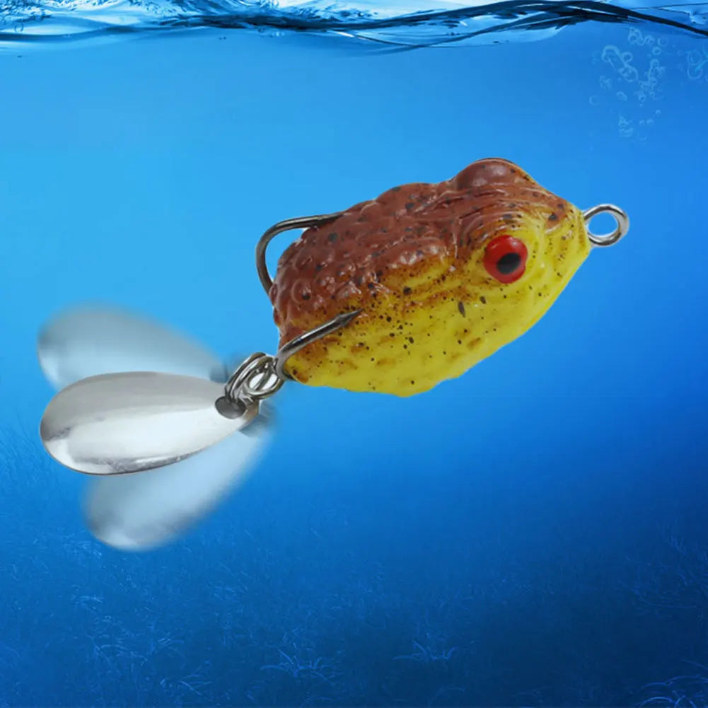 5pcs Mini Frog Soft Bait 25mm 3g Bionics Sequin Frog Bait Double Hide Hook Artificial Lifelike Thunder Frog Lure Fishing Wobbler