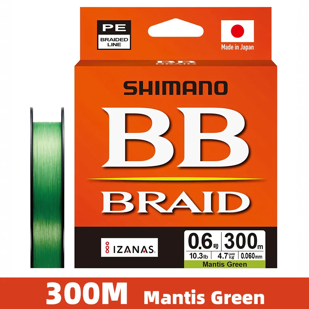 SHIMANO BB BRAID 4X PE Line Fishing Line 150/200/300M Braided PE