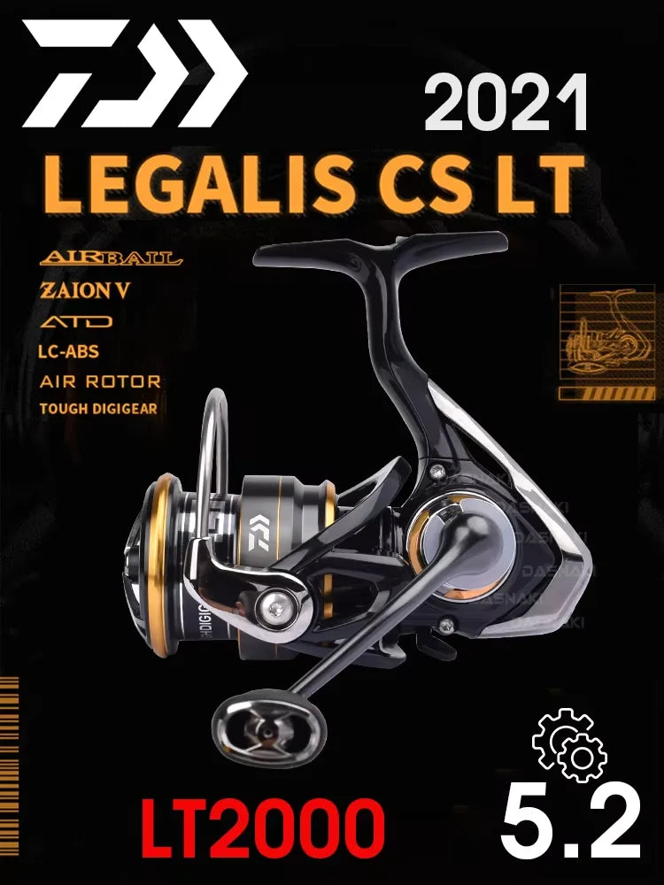 2021 DAIWA LEGALIS CS LT Fishing reel 2000/2500/3000C/4000C Light body 6+1BB LC-ABS Metail Spool 5-12KG Power Ultraleve185g-325g