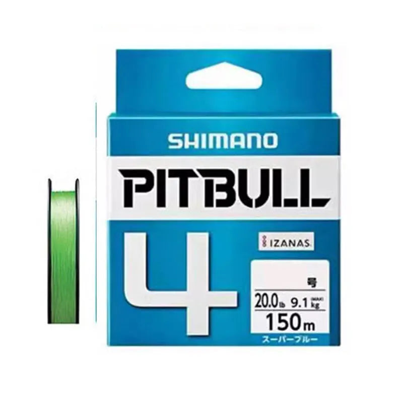 SHIMANO Original Fishing Line PITBULL X4  X8 150M 200M Green Blue Braided Wire PE Material Multifilament Fishing Line