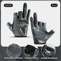 1 Pair Fishing Gloves for Men Summer Fishing Road Sub Sunscreen and Anti Slip Ice Silk Breathable Thin Three Finger Cut Gloves