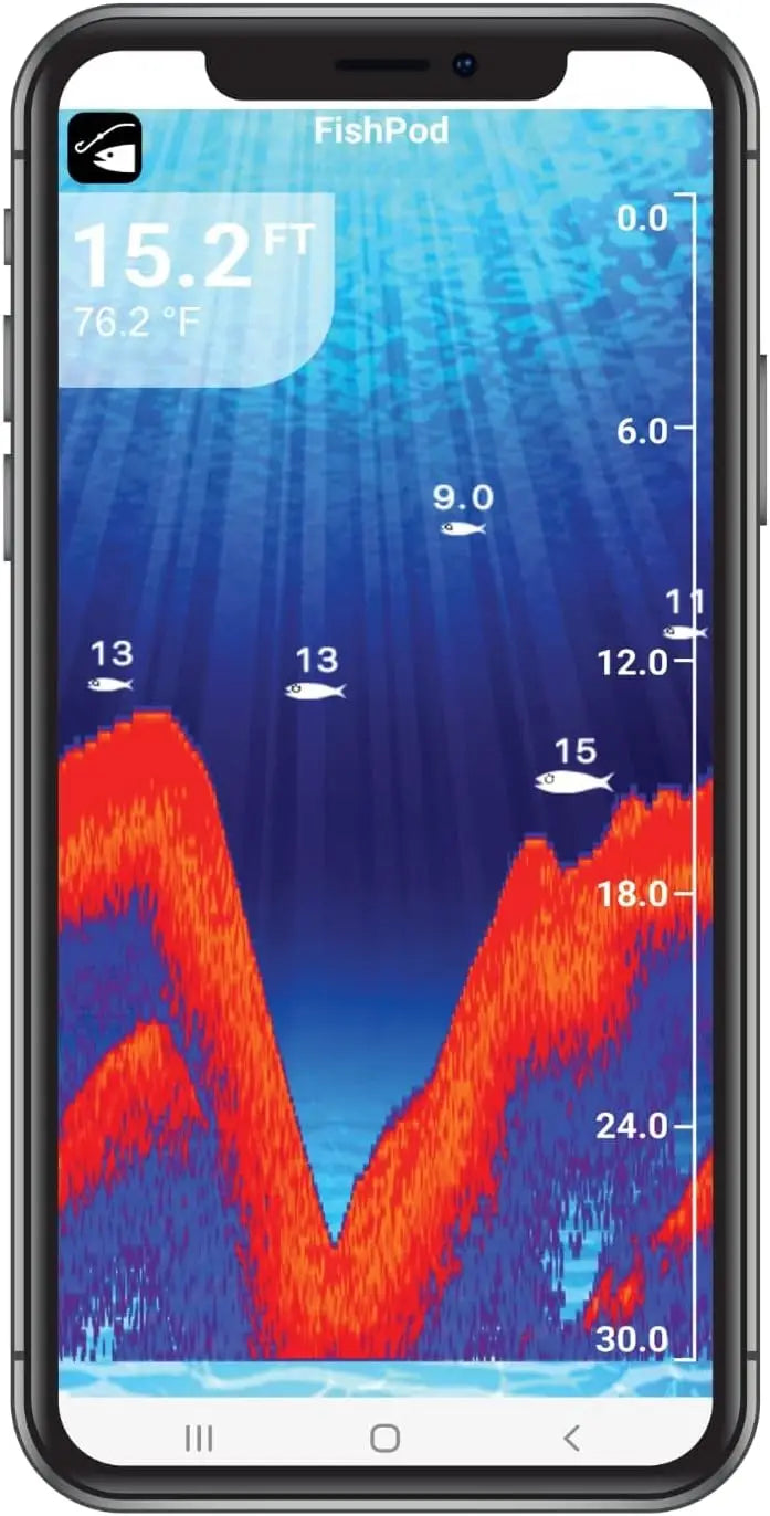 Wireless Bluetooth Fish Finder, Portable Sonar Sensor for Ice Fishing, Kayak, Boat