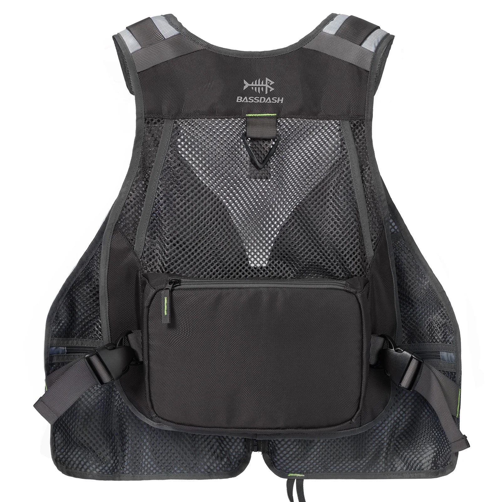 Bassdash Fishing Vest Adjustable Outdoor Sports Fishing Tackle Breathable