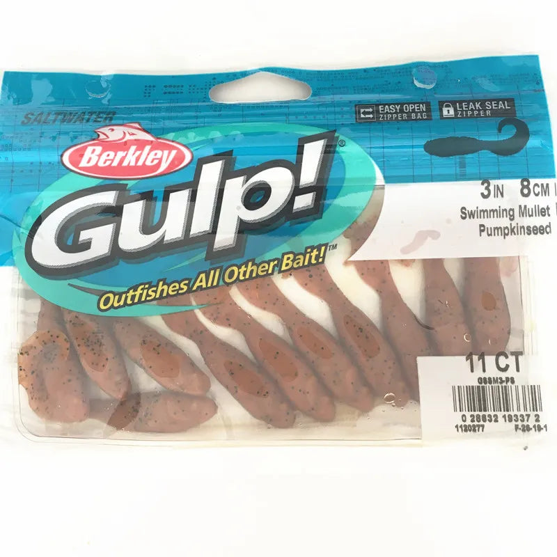 Berkley GULP Live Energy Soft Bait Tail Worm Minnow Tadpole Squid Larva Agive Simp Sandworm for Sea Fiing