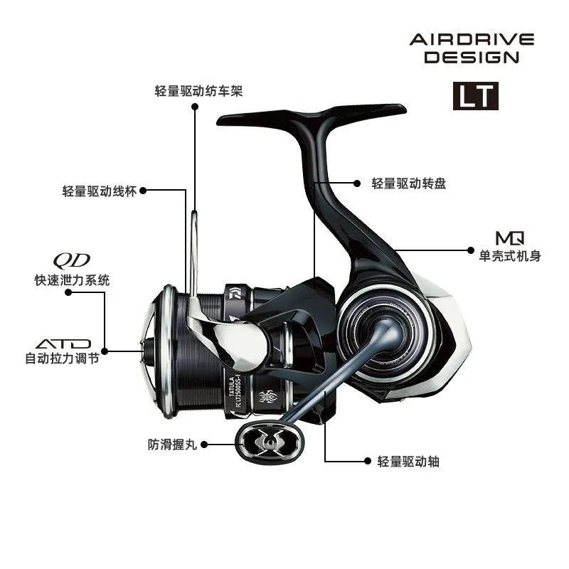 2023 DAIWA TATULA LT Spinning Fishing Reel Drag 5kg 7+1BB Fishing Wheel Baitcasting Reels