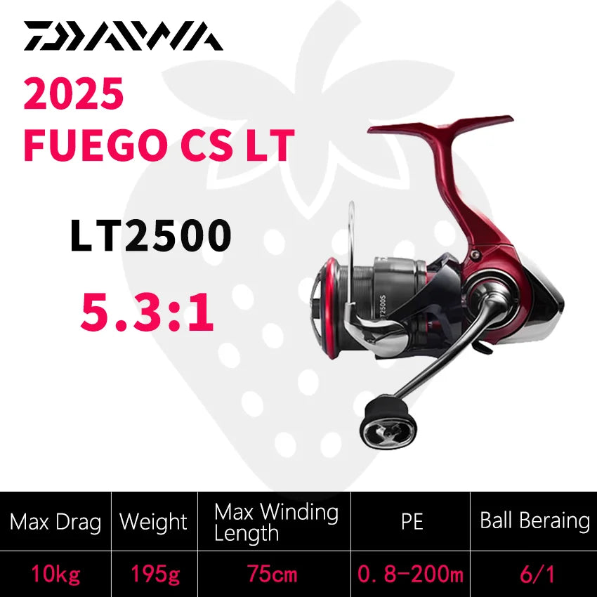DAIWA  2025 New FUEGO CS LT Fishing Reel Spinning Reel 5.3/5.7/6.2:1 175-325g Max Drag 12kg