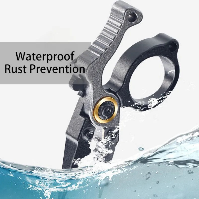 TRALOW Multifunctional Mini Pliers Scissors Aluminum Strap Locking Line Cutter Hook Disassembly Open Loop Portable Fishing Tool