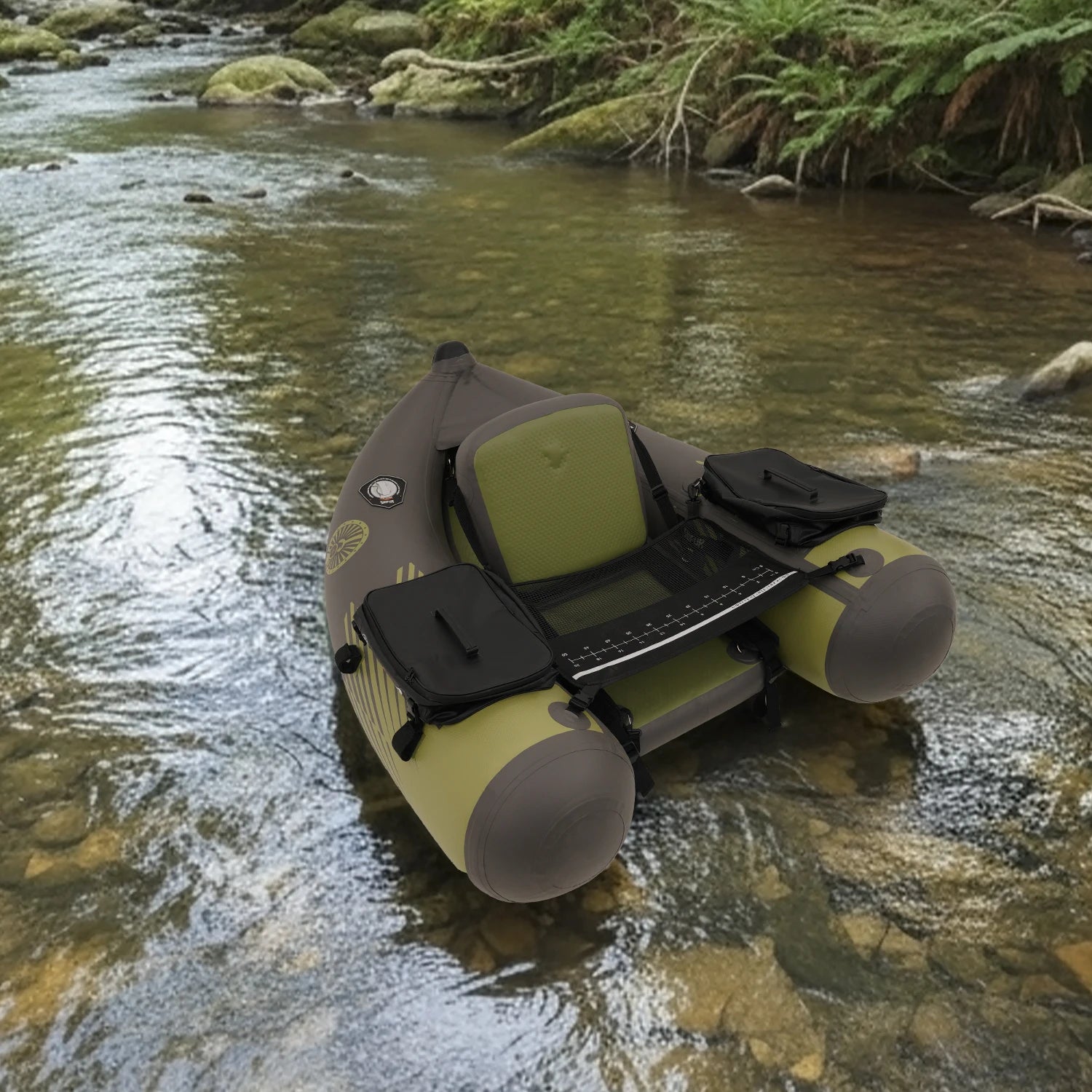 2026 1 Person Belly Boat Single Fishing Kayak PVC Material Float Tube Inflatable Rowing Boat for Water Paly