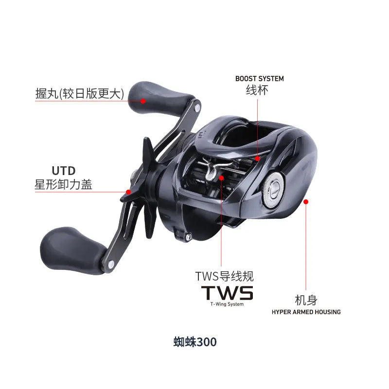 DAIWA TATULA TW 300 Baitcasting Fishing Reel 7+1BB Max Drag 13kg Saltwater Wheels 300HL 300HSL 300XSL