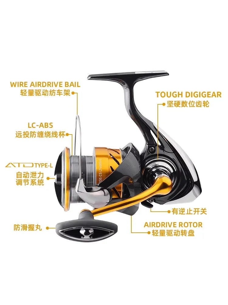 DAIWA REVROS LT Spinning Fishing Reel Baitcasting Reel  5+1BB Drag 5-12KG Low Gear Ratio Saltwater  Wheels