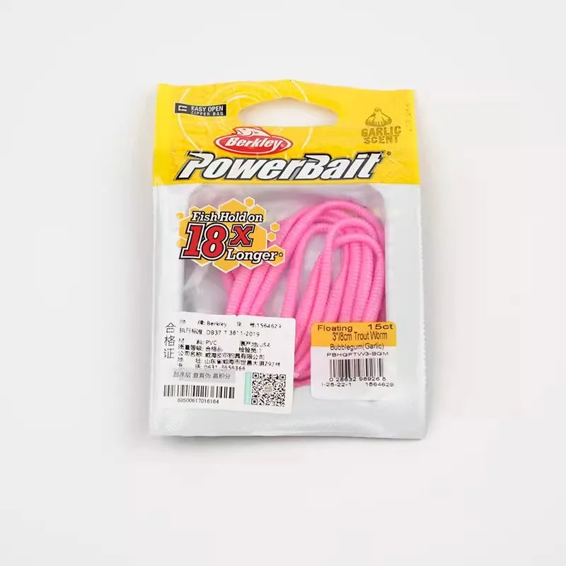 Original Berkley  Floating  worm Floating soft bait 3IN/8CM  15CT  Trout worm bait Lure soft bait  Salmon bait
